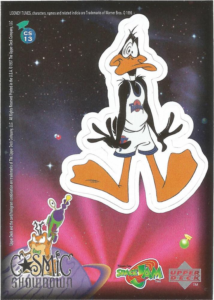 Daffy Duck #CS13 1997 Upper Deck Space Jam Series 2 Cosmic Showdown Stick On Basketball