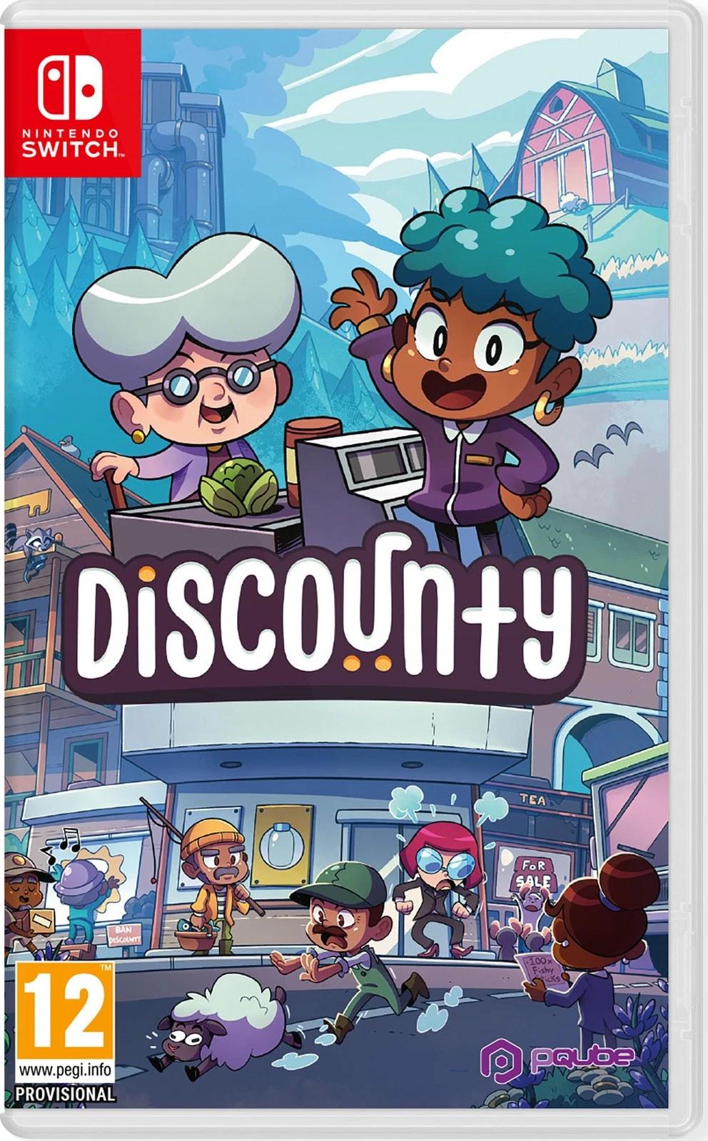Carátula de Discounty para Switch (edición PAL España)