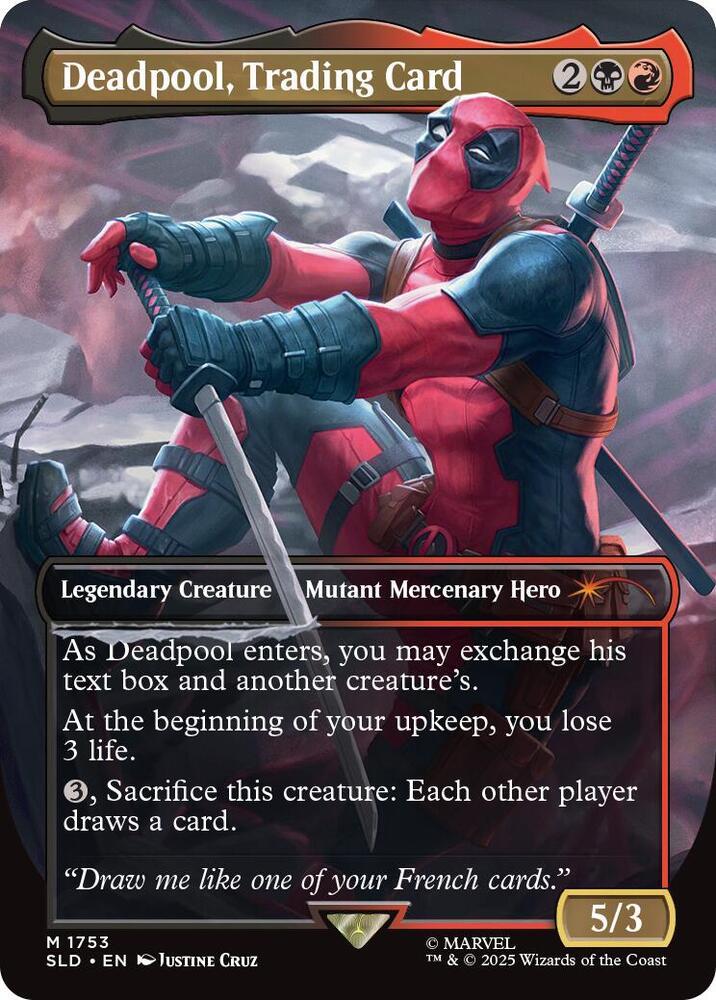 Deadpool, Trading Card #1753 Magic Secret Lair Drop