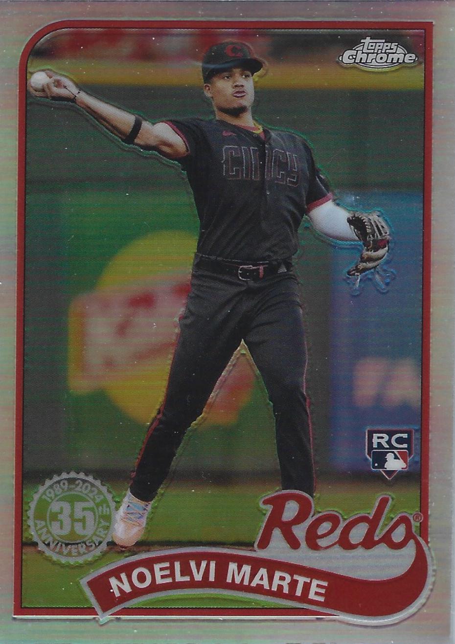 Noelvi Marte #89CB-16 Baseball Cards 2024 Topps Chrome 1989