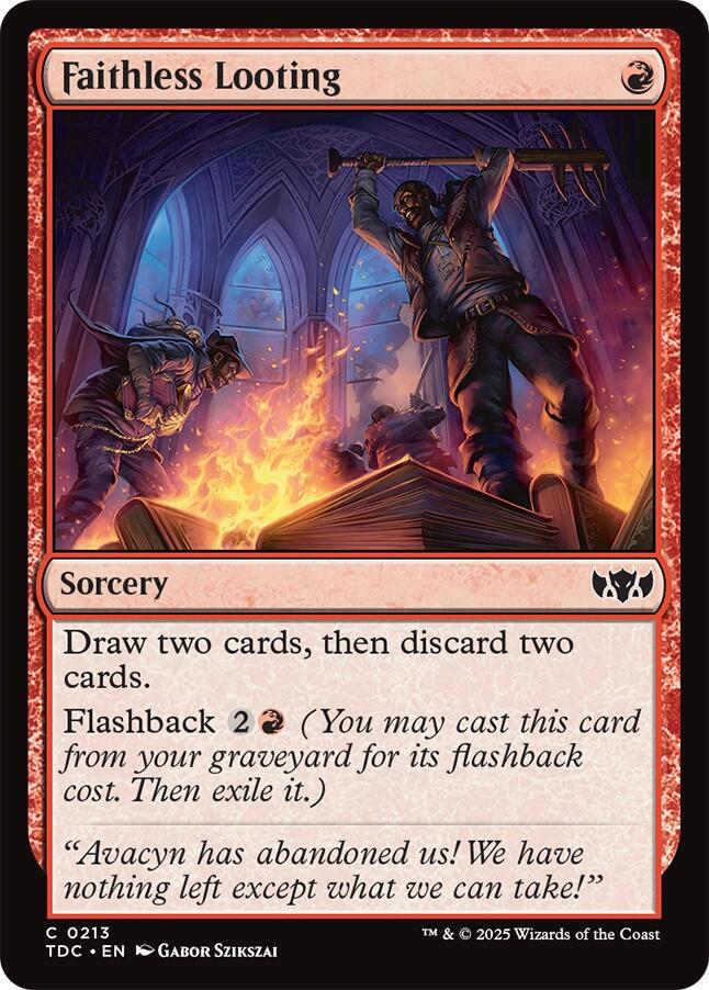 Faithless Looting #213 Magic Tarkir: Dragonstorm Commander
