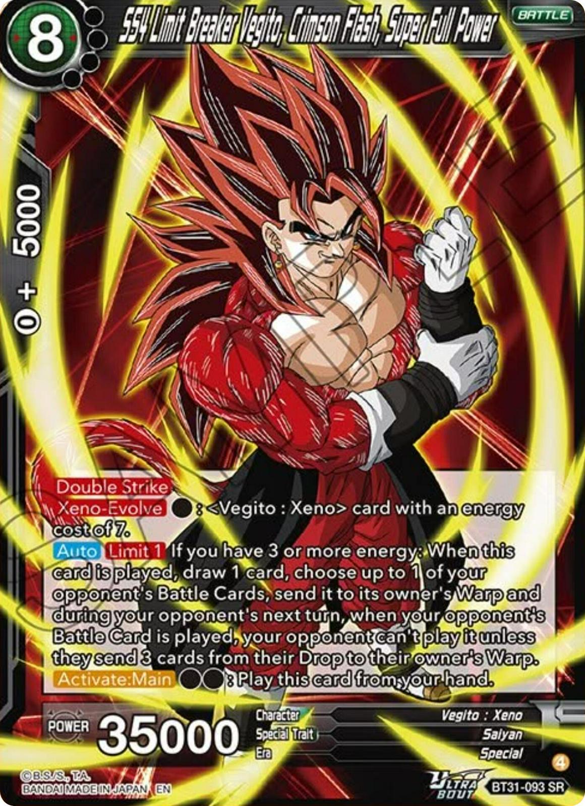 SS4 Limit Breaker Vegito, Crimson Flash, Super Full Power [Foil