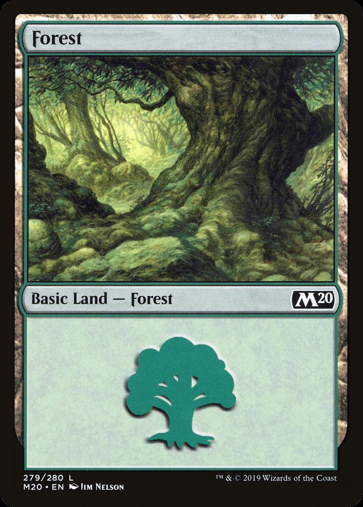 Forest #279 Magic Core Set 2020