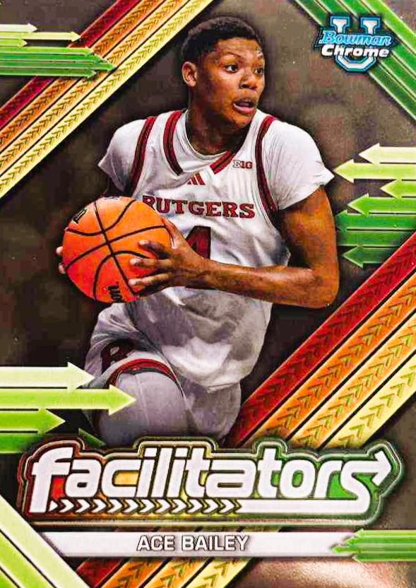 Ace Bailey #F-11 Basketball Cards 2024 Bowman Chrome University Facilitators