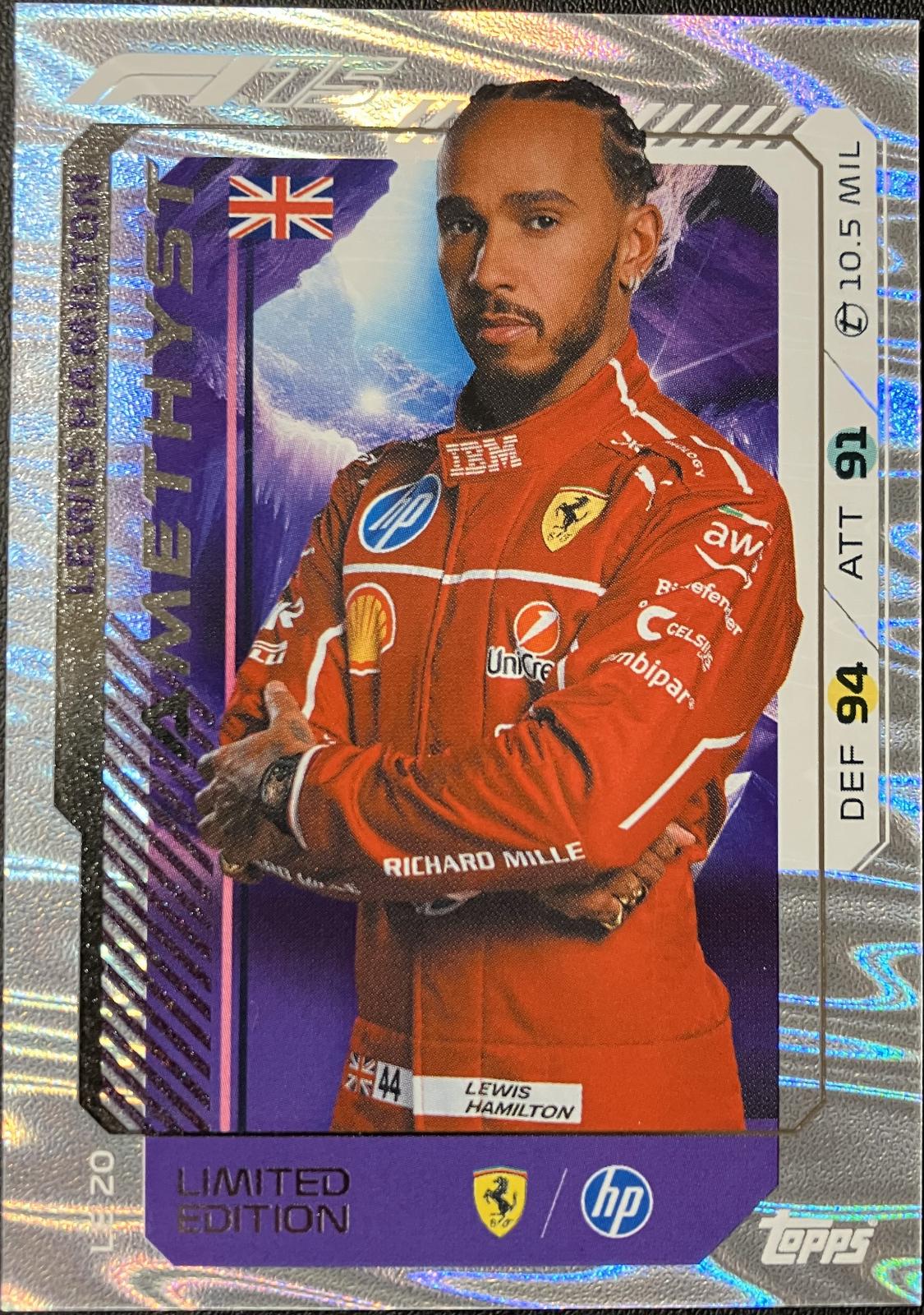 Lewis Hamilton #LE20 Prices | 2025 Topps F1 Turbo Attax Limited