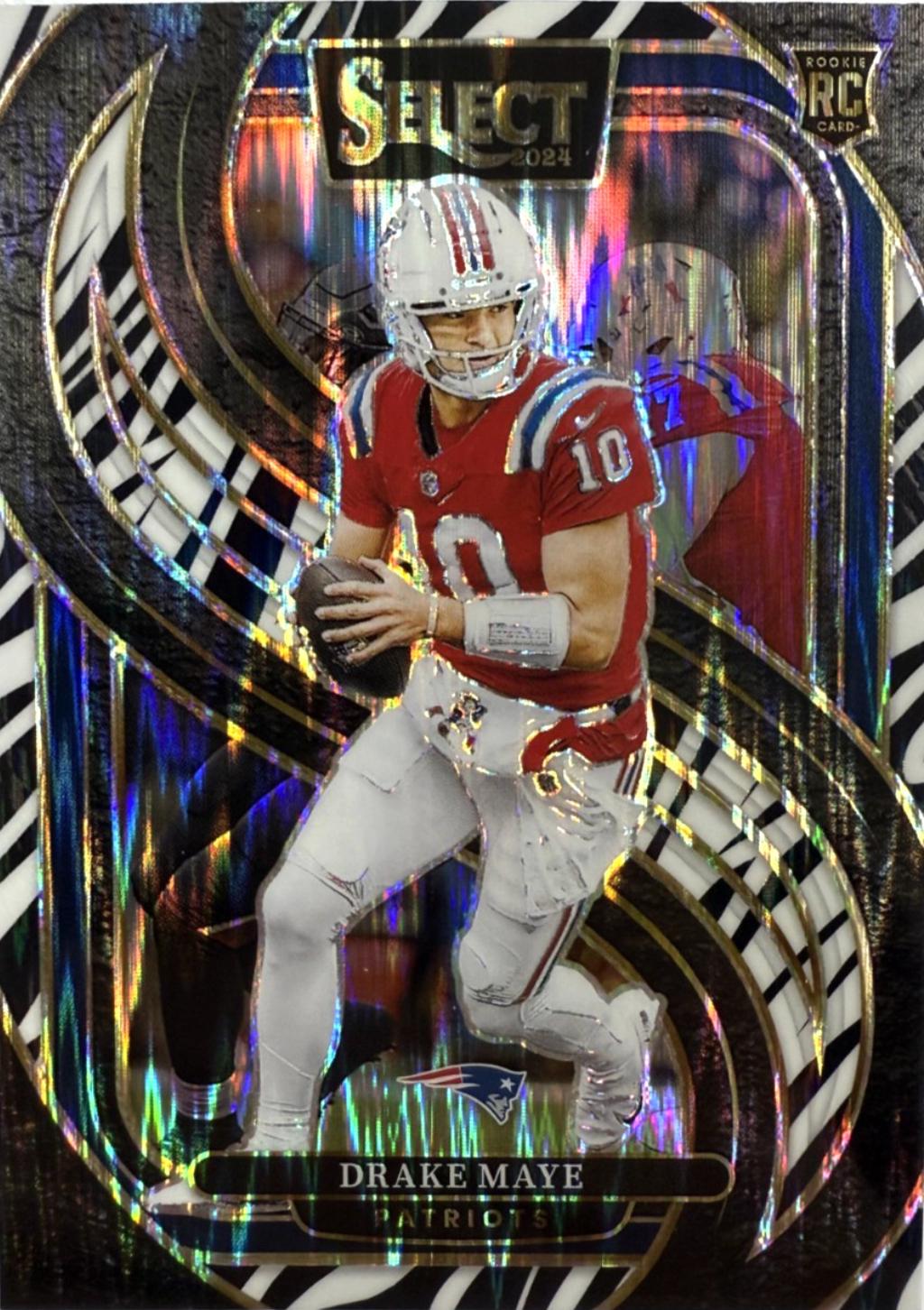 Drake Maye [Zebra Prizm Shock] #113 Prices | 2024 Panini Select