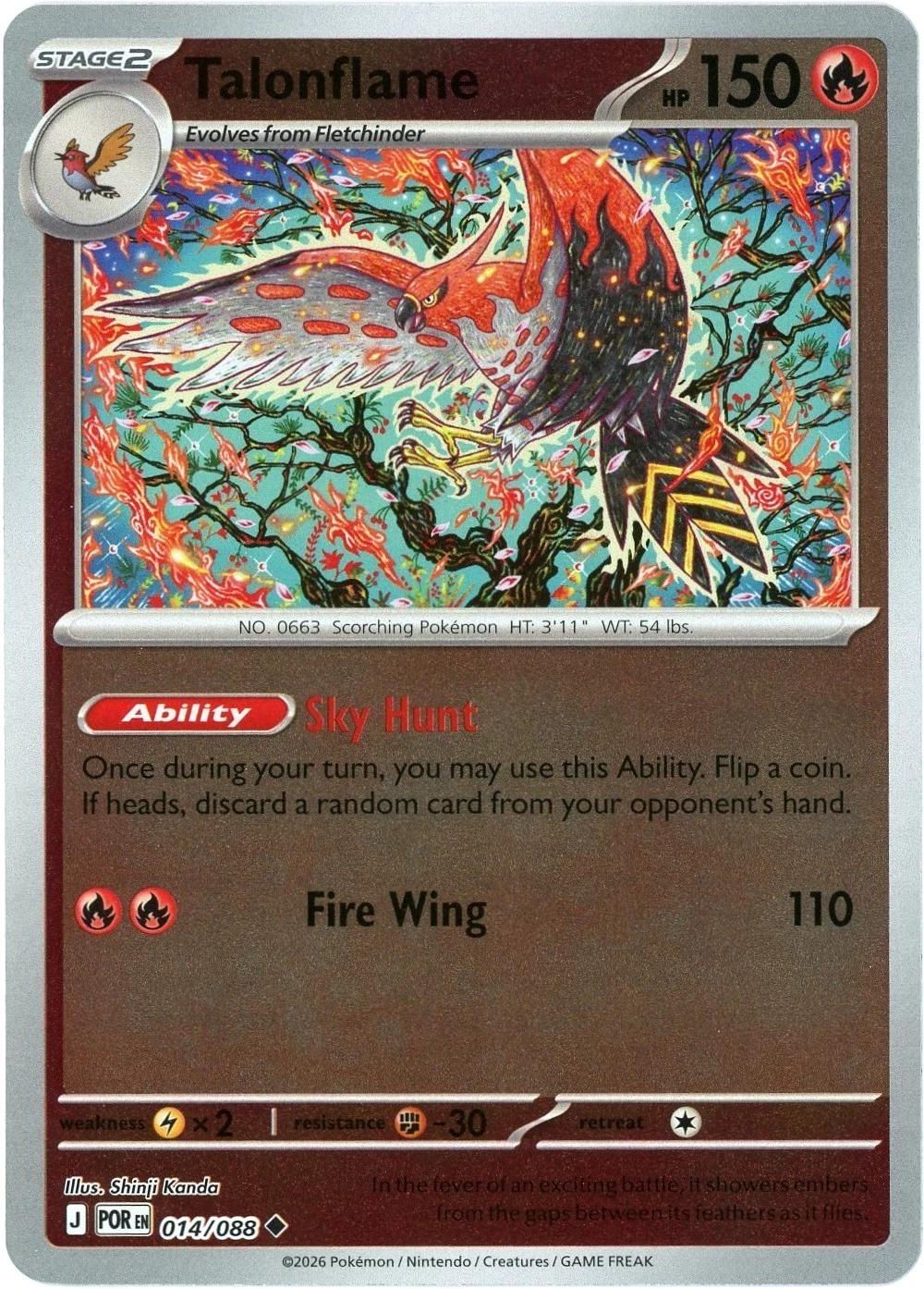Talonflame [Reverse Holo] #14 Prices | Pokemon Perfect Order | Pokemon Cards