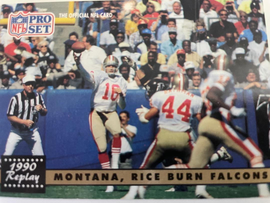 1991 Pro Set Montana, Rice Burn Falcons #329 card