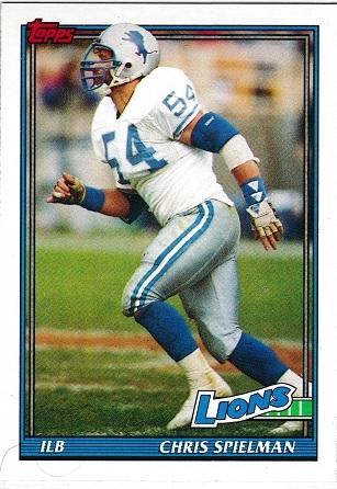 Chris Spielman #412 Football Cards 1991 Topps