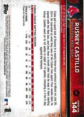 Back Of Card | Rusney Castillo Baseball Cards 2015 Topps