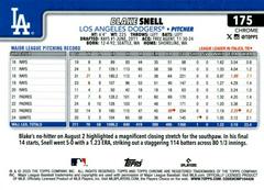 Back Of Card | Blake Snell Baseball Cards 2025 Topps Chrome
