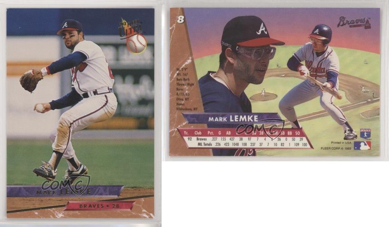 Mark Lemke #8 Baseball Cards 1993 Ultra