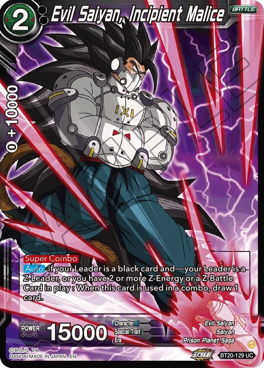 Evil Saiyan, Incipient Malice BT20-129 Dragon Ball Super Power Absorbed
