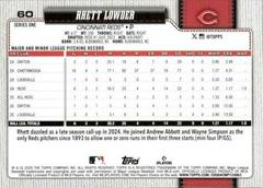 Back Of Card | Rhett Lowder Baseball Cards 2026 Topps