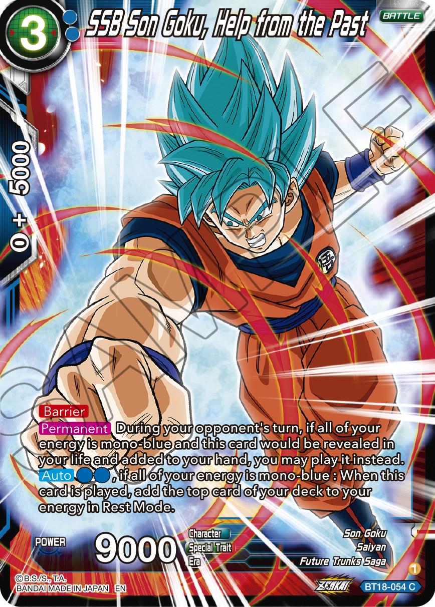SSB Son Goku, Help from the Past BT18-054 Dragon Ball Super Dawn of the Z-Legends