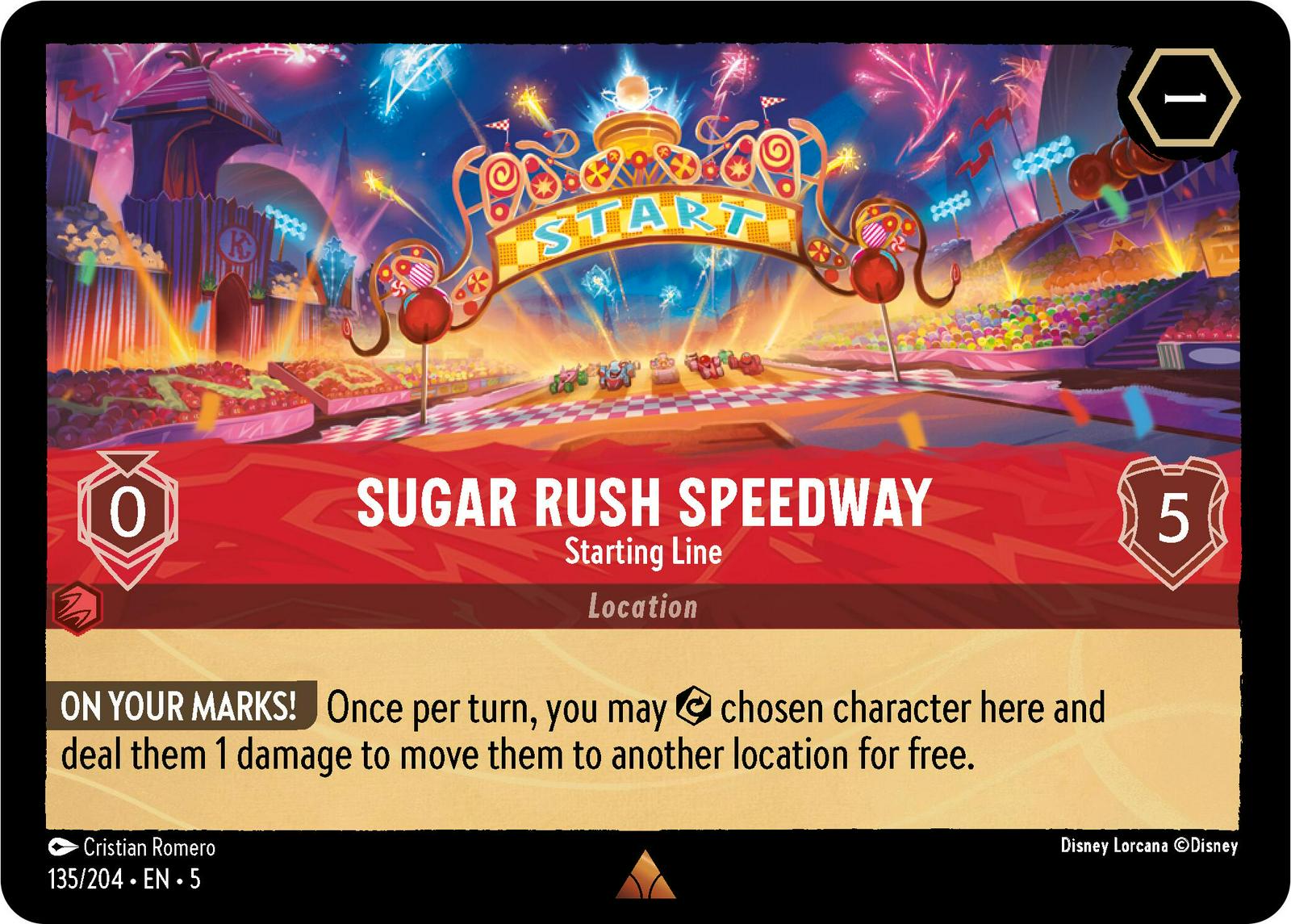 Sugar Rush Speedway - Starting Line #135 Lorcana Shimmering Skies