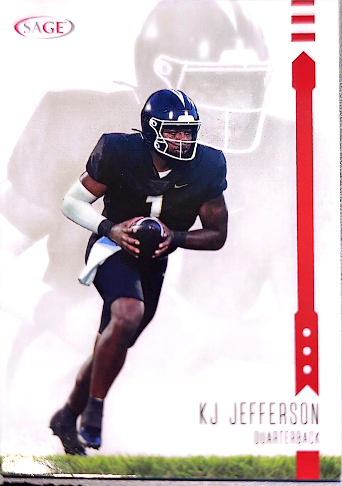 KJ Jefferson #10 Football Cards 2025 Sage Hit
