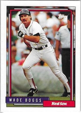 Wade Boggs #10 Baseball Cards 1992 Topps