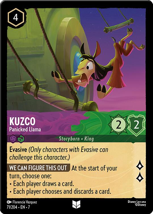 Kuzco - Panicked Llama #71 Lorcana Archazia's Island
