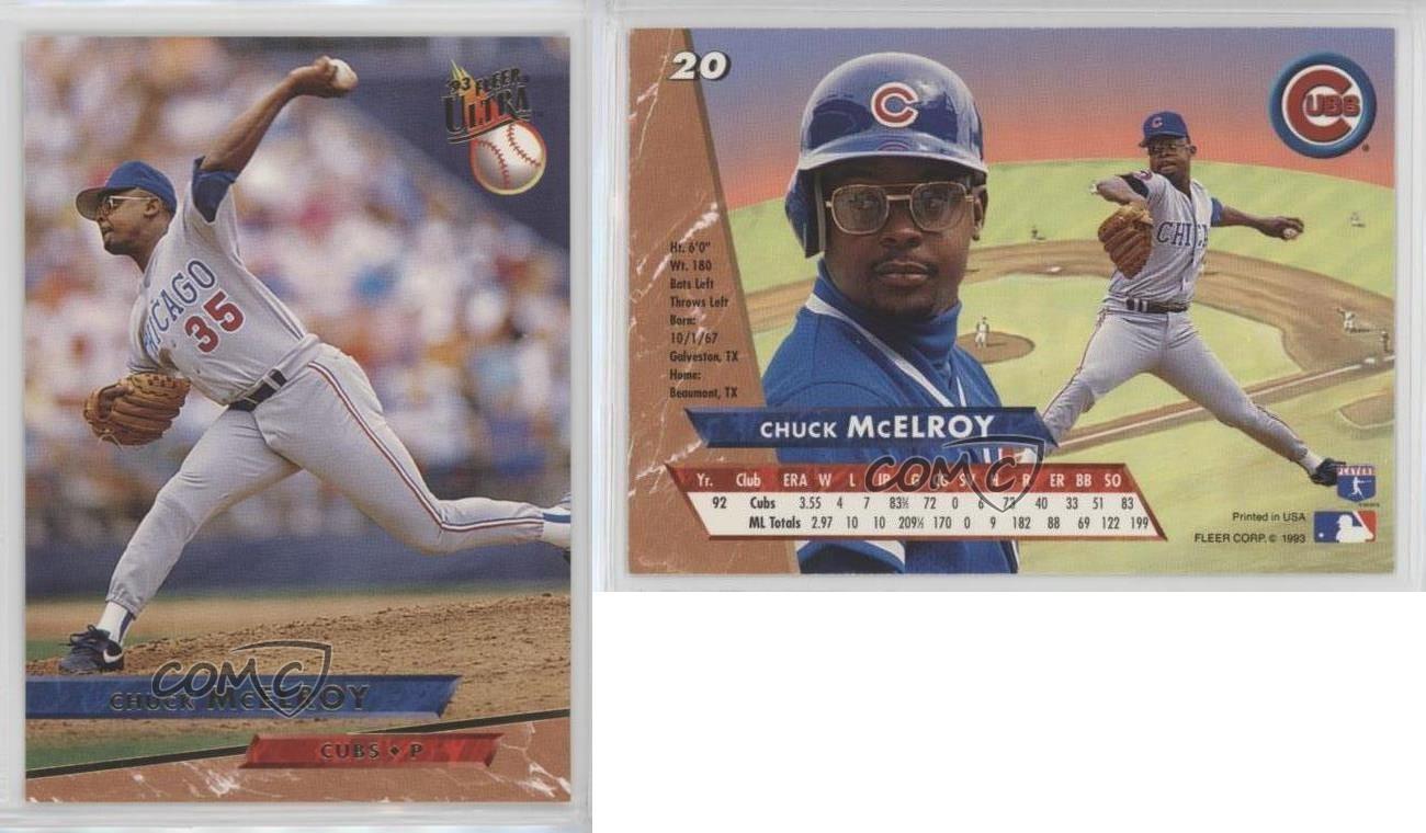 Chuck Mcelroy #20 Baseball Cards 1993 Ultra