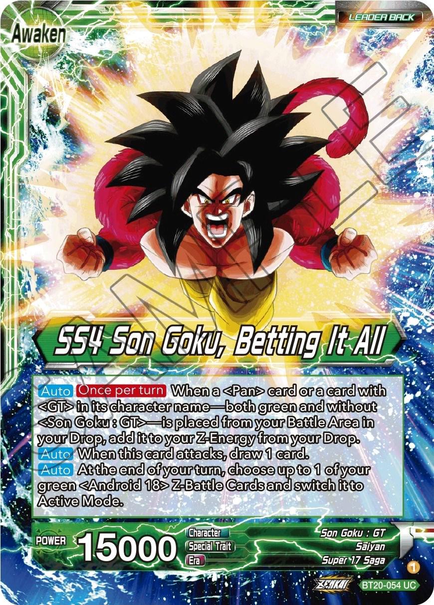 Son Goku // SS4 Son Goku, Betting It All BT20-054 Dragon Ball Super Power Absorbed