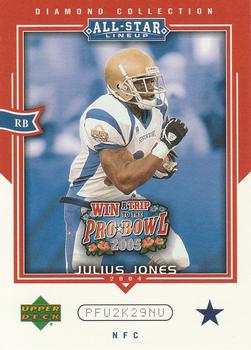 Julius Jones #AS31 2004 Upper Deck Diamond Collection All Star Lineup Pro Bowl Sweepstakes Football