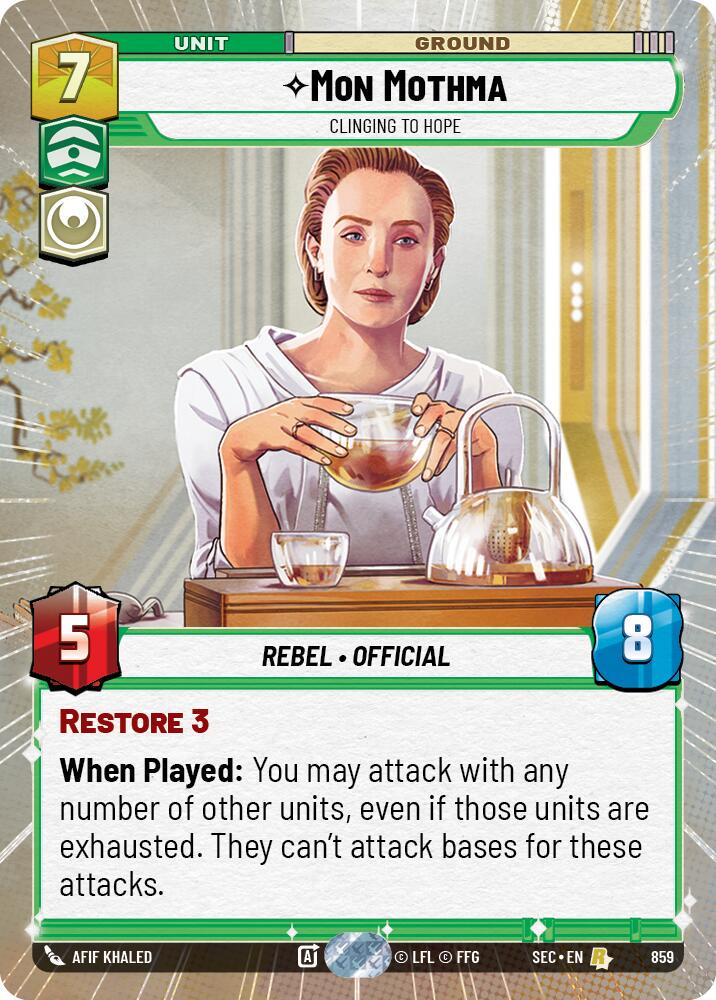 Mon Mothma - Clinging to Hope [Hyperspace Foil] #859