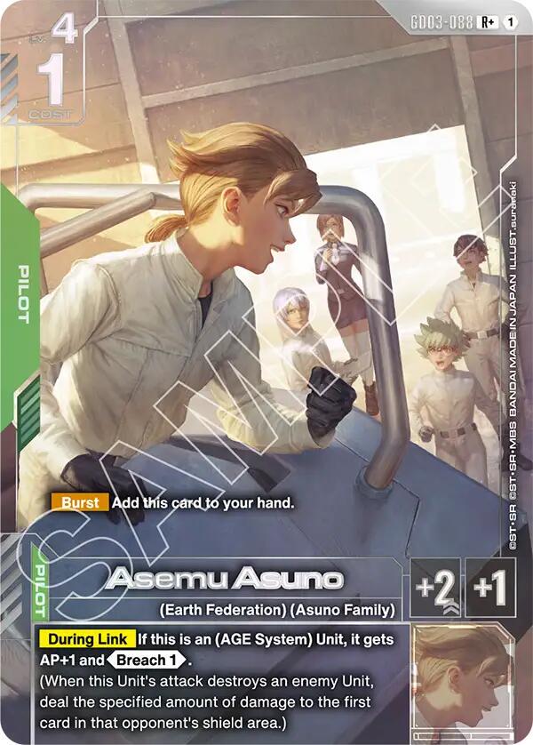 Asemu Asuno [R+ Holo] #GD03-088 Prices | Gundam Steel Requiem
