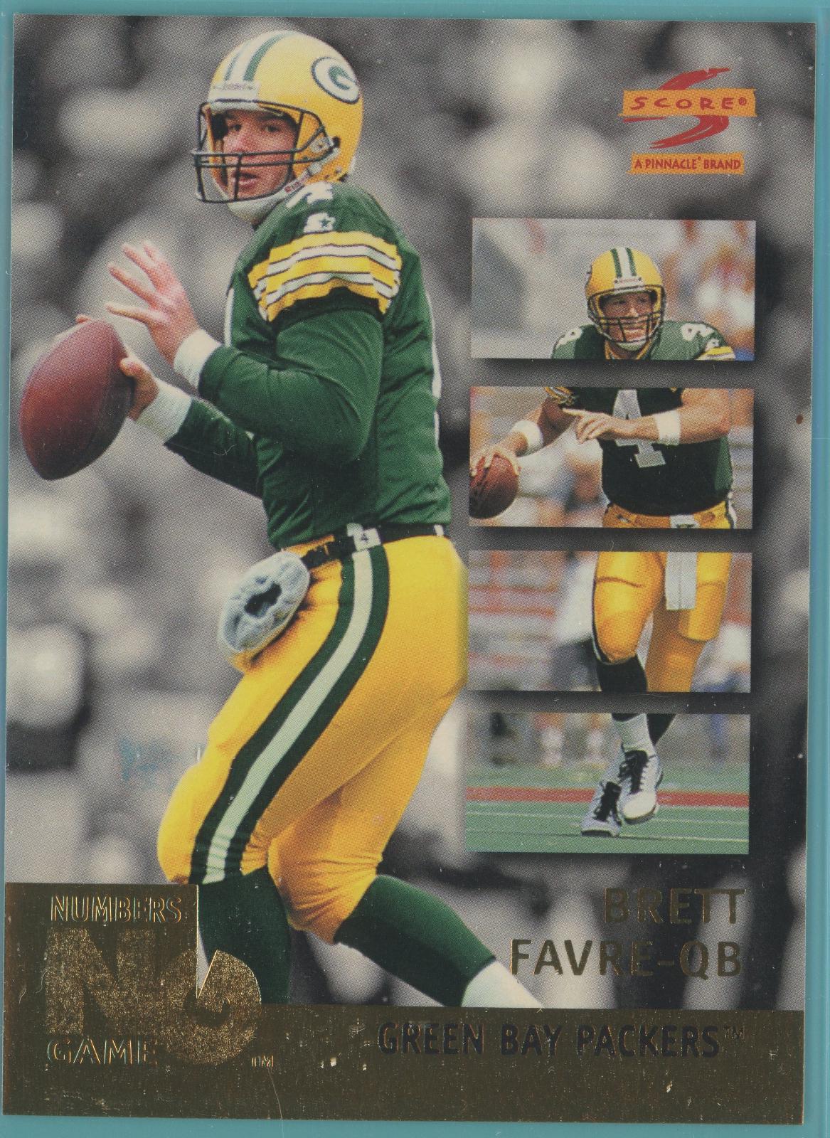 Brett Favre #3 Football Cards 1996 Panini Score Numbers Game