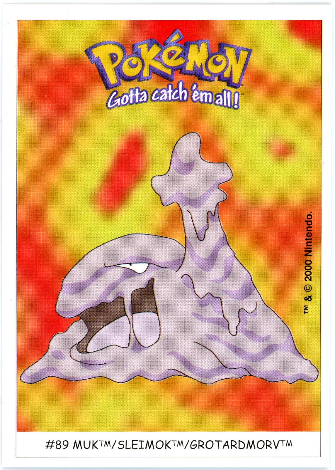 Muk #89 Pokémon Card from Pokemon 2000 Dunkin Boomer Set 