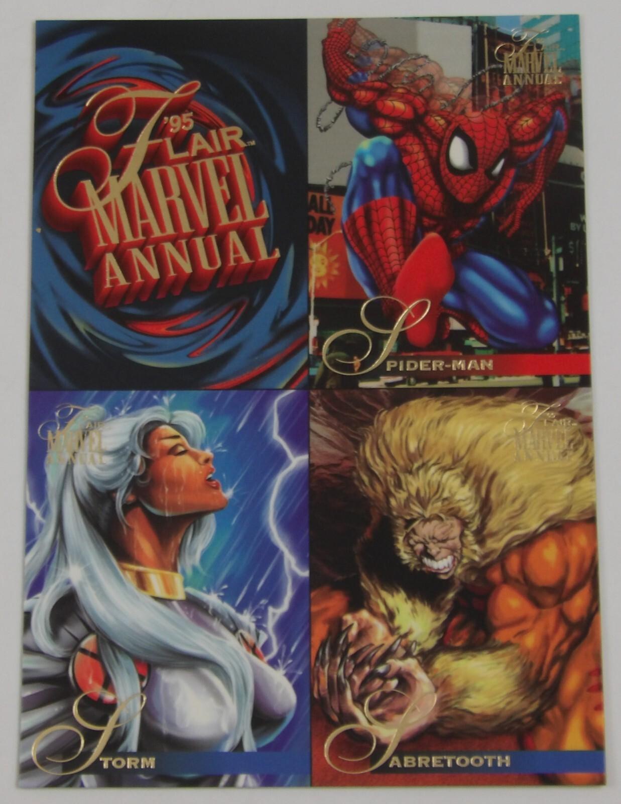 4 Card Uncut Card Promo Sheet Marvel 1995 Flair