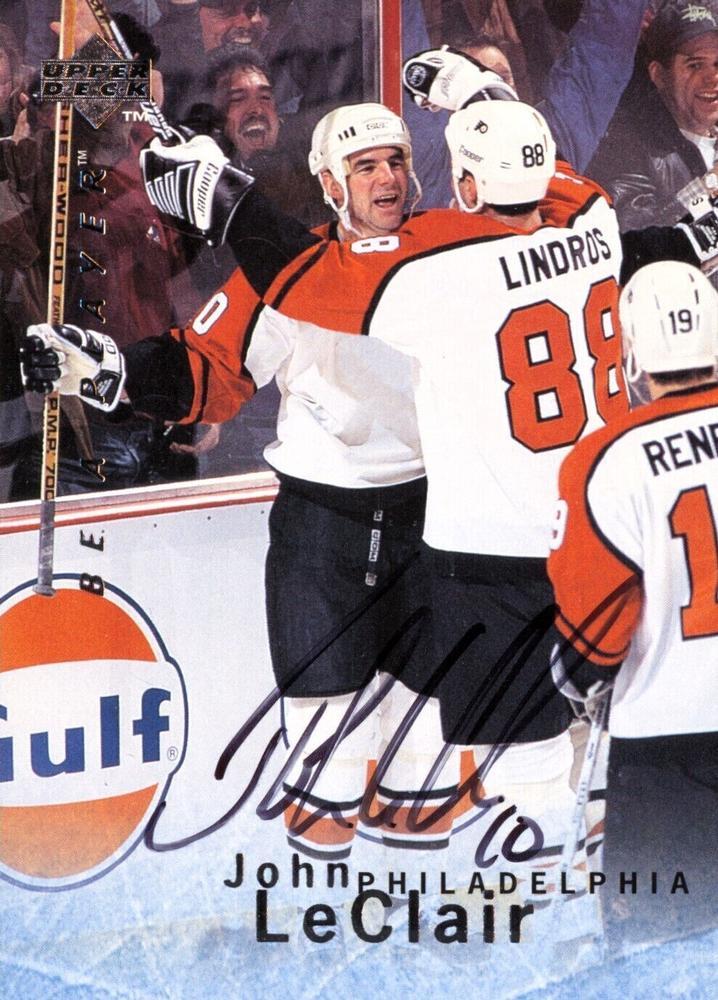 John LeClair #S130 1995 Upper Deck Be A Player Autographs Hockey