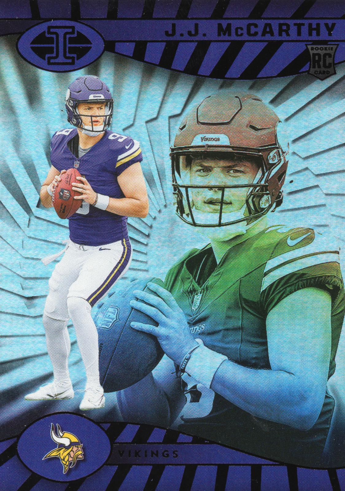 J.J. McCarthy #100 Football Cards 2024 Panini Illusions