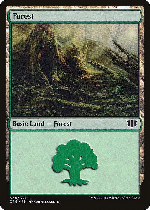 Forest #334 Magic Commander 2014