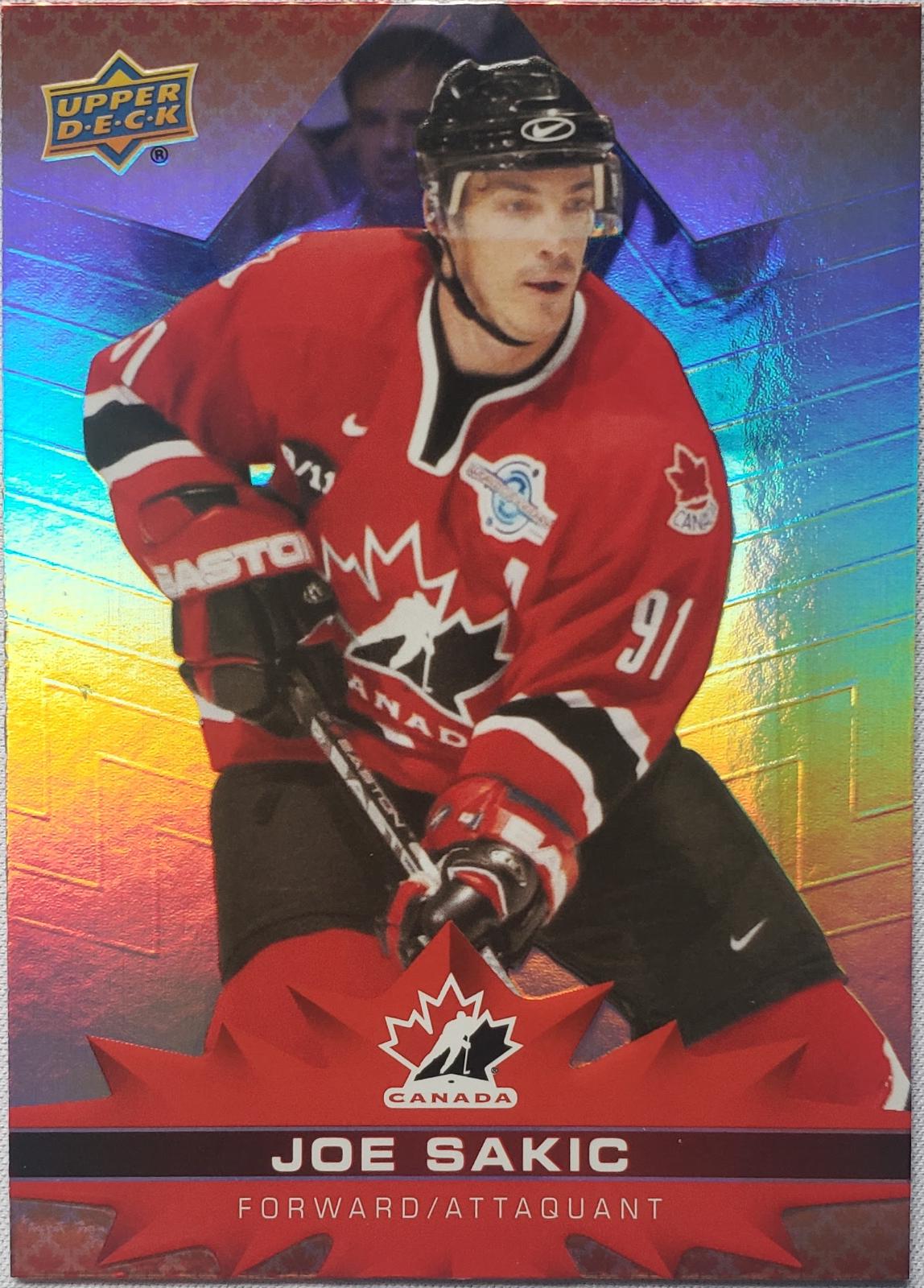 Joe Sakic #92 2021 Upper Deck Tim Hortons Team Canada Hockey