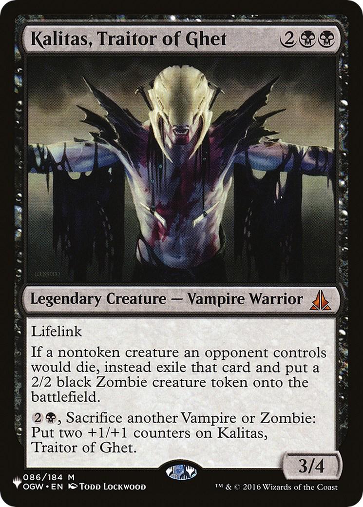 Kalitas, Traitor of Ghet #86 Magic The List Reprints