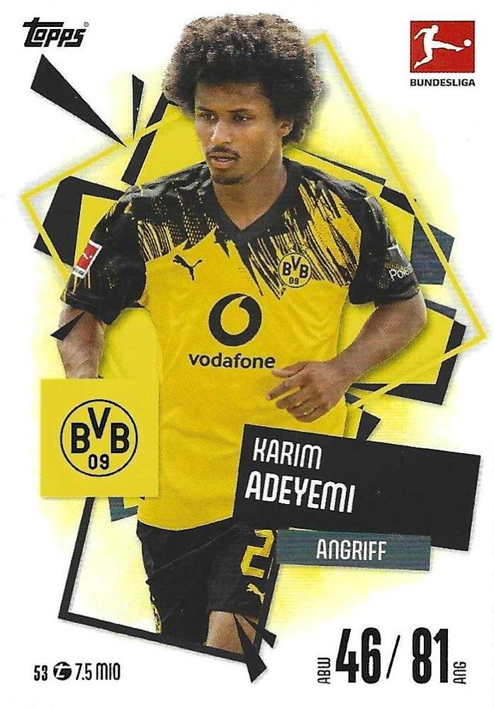 Karim Adeyemi #53 2025 Topps Match Attax Bundesliga Soccer