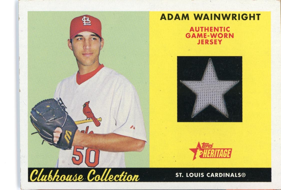 Adam Wainwright #CCAW Baseball Cards 2007 Topps Heritage Clubhouse Collection Relics
