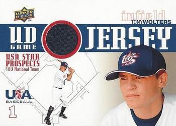 Tony Wolters #GJU-20 Baseball Cards 2009 Upper Deck Signature Stars USA Prospects Jersey