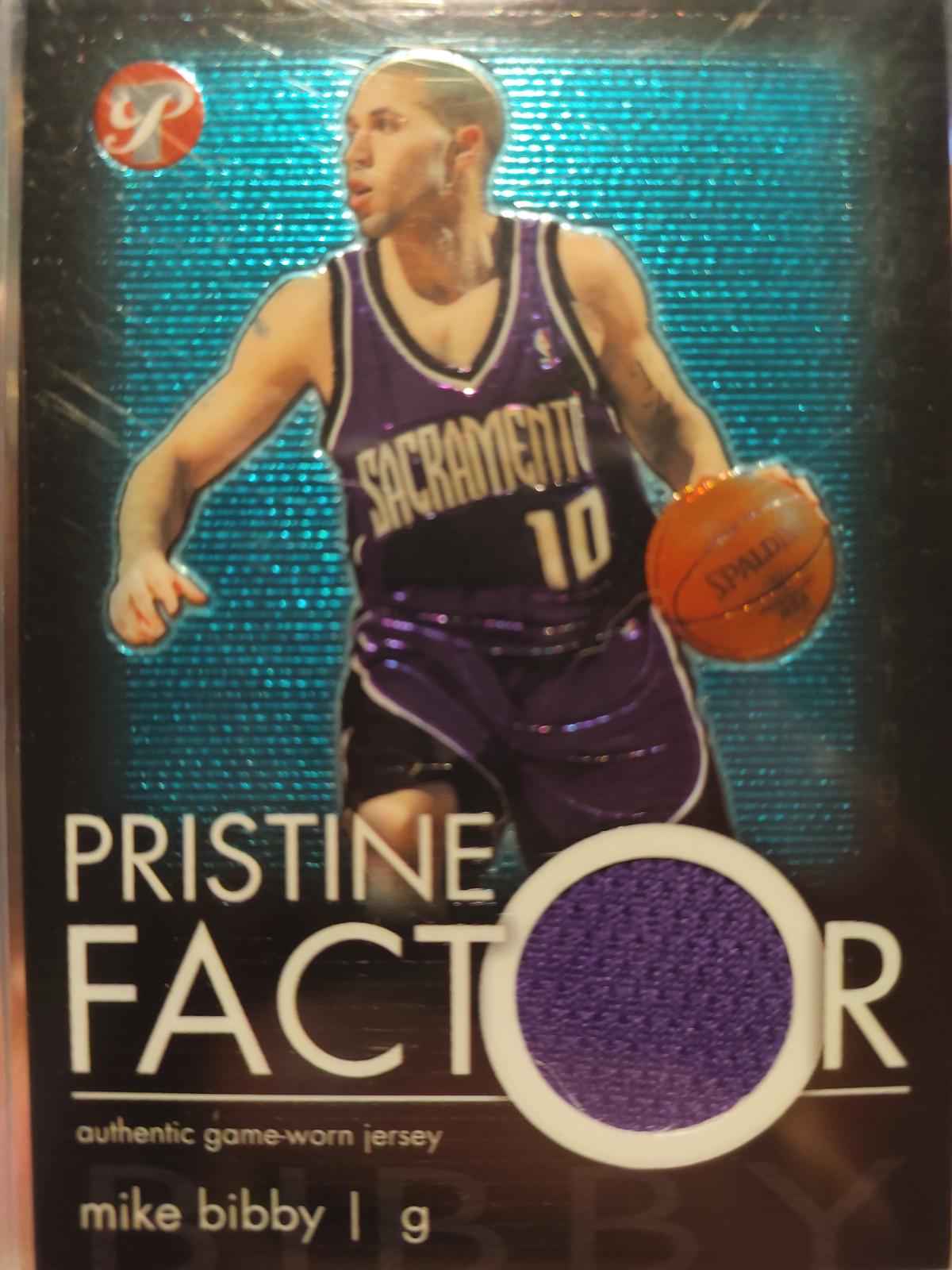Mike Bibby #PF-MB Basketball Cards 2003 Topps Pristine Pristine Factor-Jersey