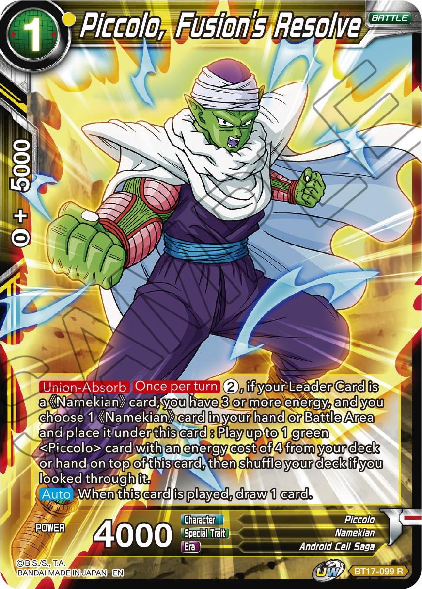 Piccolo, Fusion's Resolve BT17-099 Dragon Ball Super Ultimate Squad
