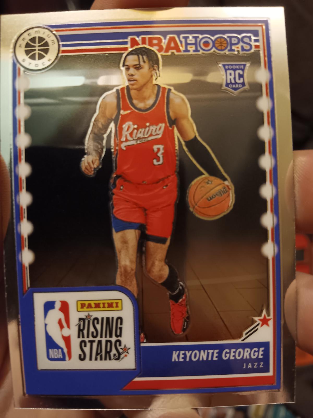 Keyonte George #283 Basketball Cards 2023 Panini Hoops Premium Stock