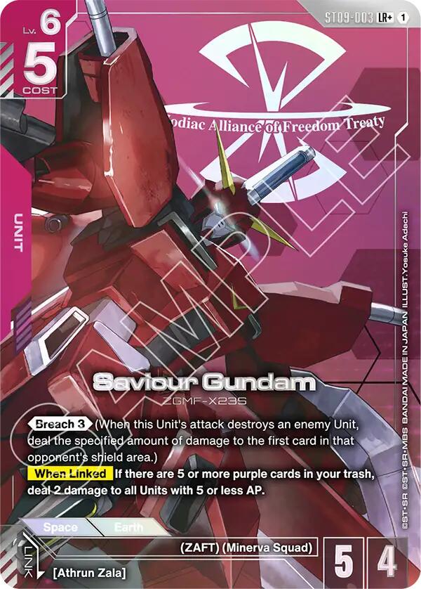 Saviour Gundam [LR+ Holo] #ST09-003 Prices | Gundam Starter Deck