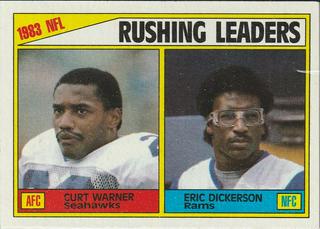 Rushing Leaders: Warner, Dickerson