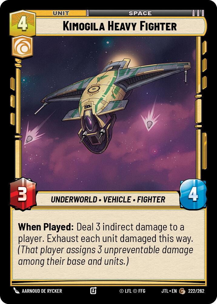Kimogila Heavy Fighter #222 Star Wars Unlimited: Jump to Lightspeed