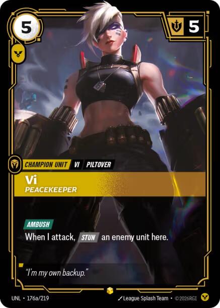 Vi - Peacekeeper [Alternate Art] #176a Prices | Riftbound Unleashed