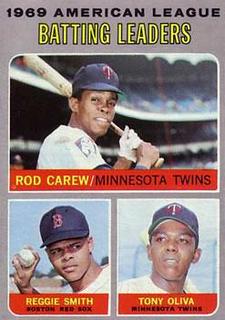 1969 American League Batting Leaders: Rod Carew / Reggie Smith / Tony Oliva