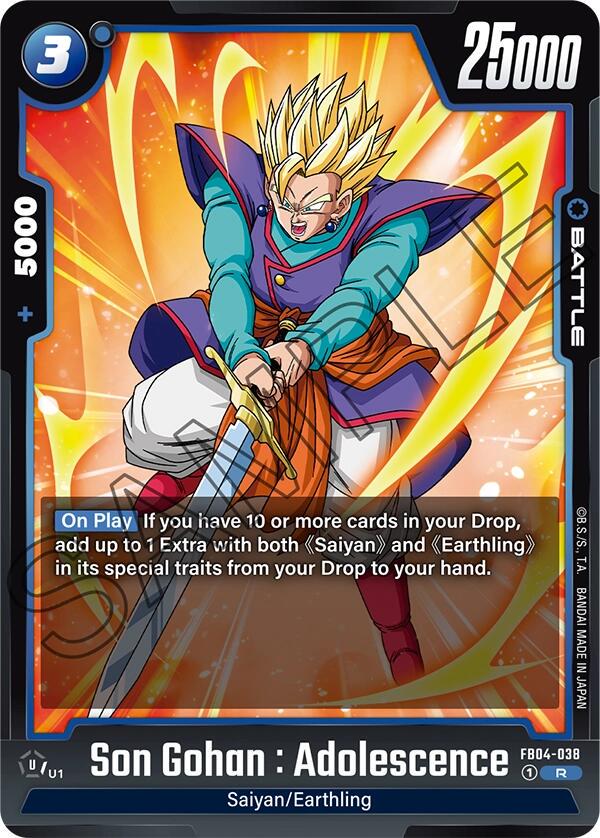 Son Gohan: Adolescence FB04-038 Dragon Ball Fusion World Ultra Limit