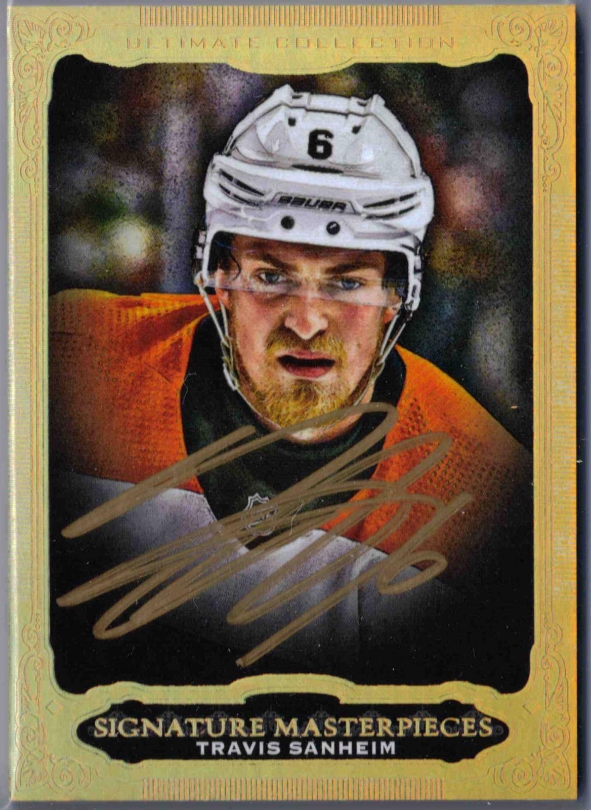 Travis Sanheim #USM-TS Hockey Cards 2023 Upper Deck Ultimate Collection Signature Masterpieces