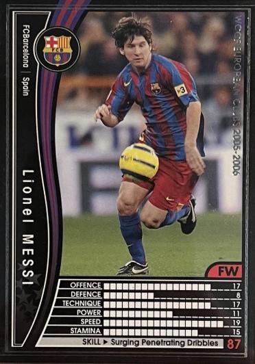 Lionel Messi #287 2005 Panini Wccf European Clubs Soccer